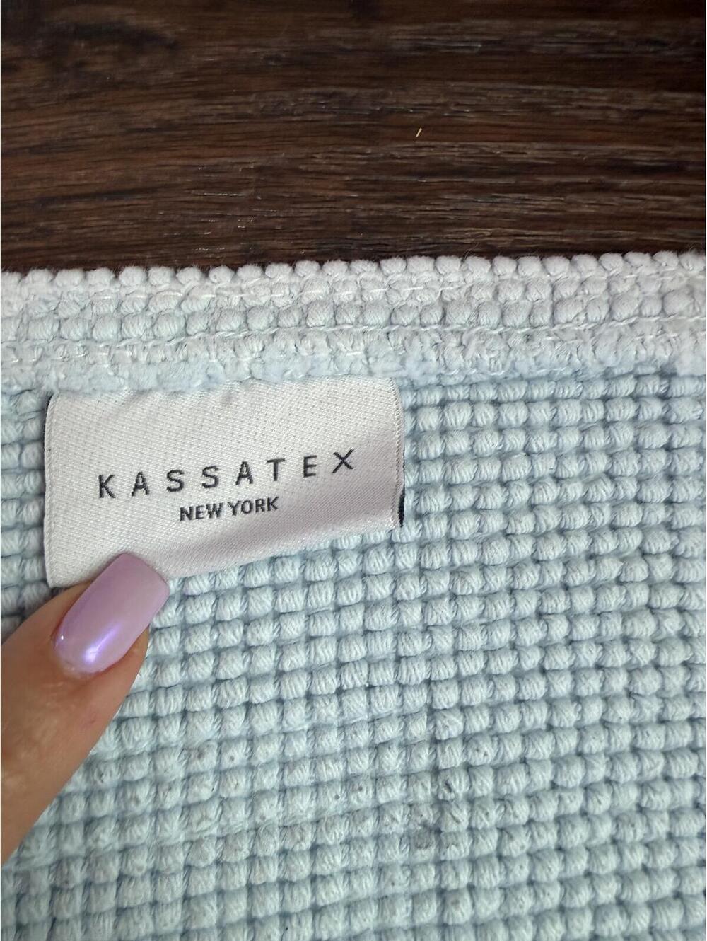 Kassatex | Baby Blue 100% Cotton Bath Rug | 21" x 34" |
